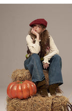 Splicing knitted sweater