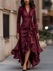 Autumn new v-neck waist load