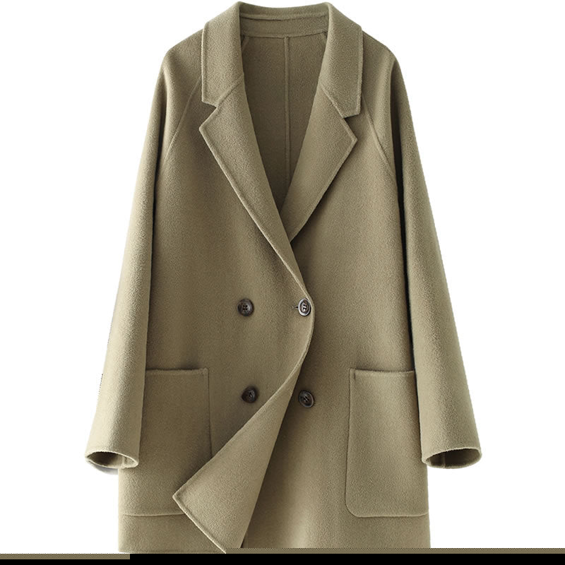 Wool double-sided loose coat