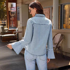 Slim-fit long-sleeved jacket