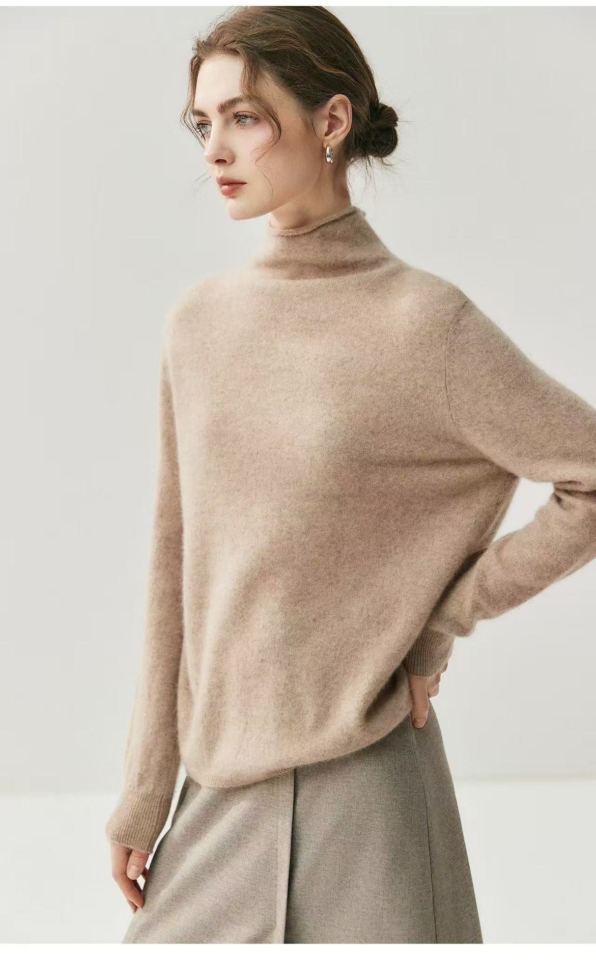 Cashmere Knitted Cardigan Bottom Sweater