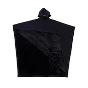 Punk loose hooded button-up woolen loose cape top
