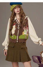 Splicing knitted sweater