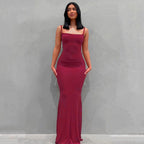 Casual slim-fit suspender home dress