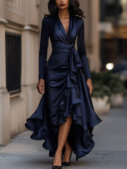 Autumn new v-neck waist load