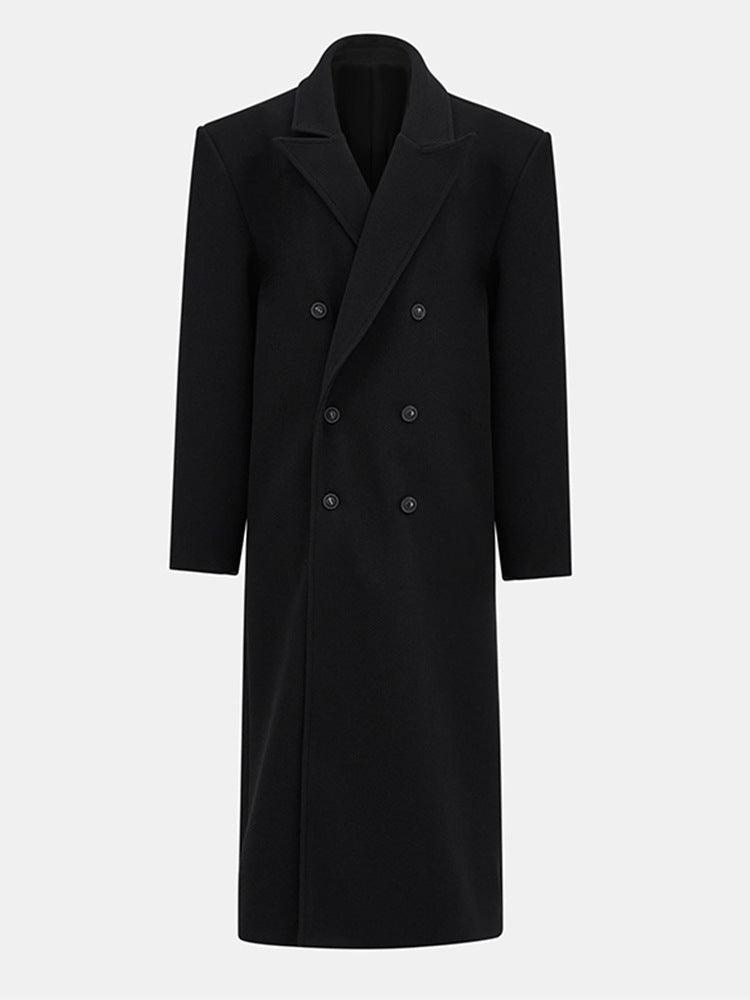 Long woolen coat coat
