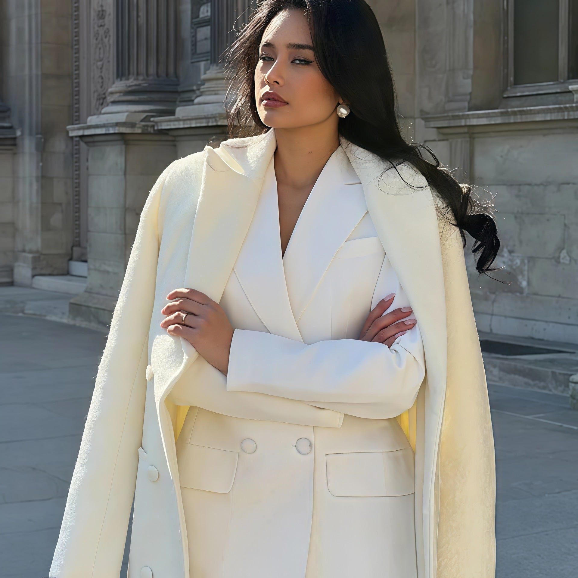 Slim suit lace skirt