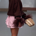 Splicing cardigan sweater