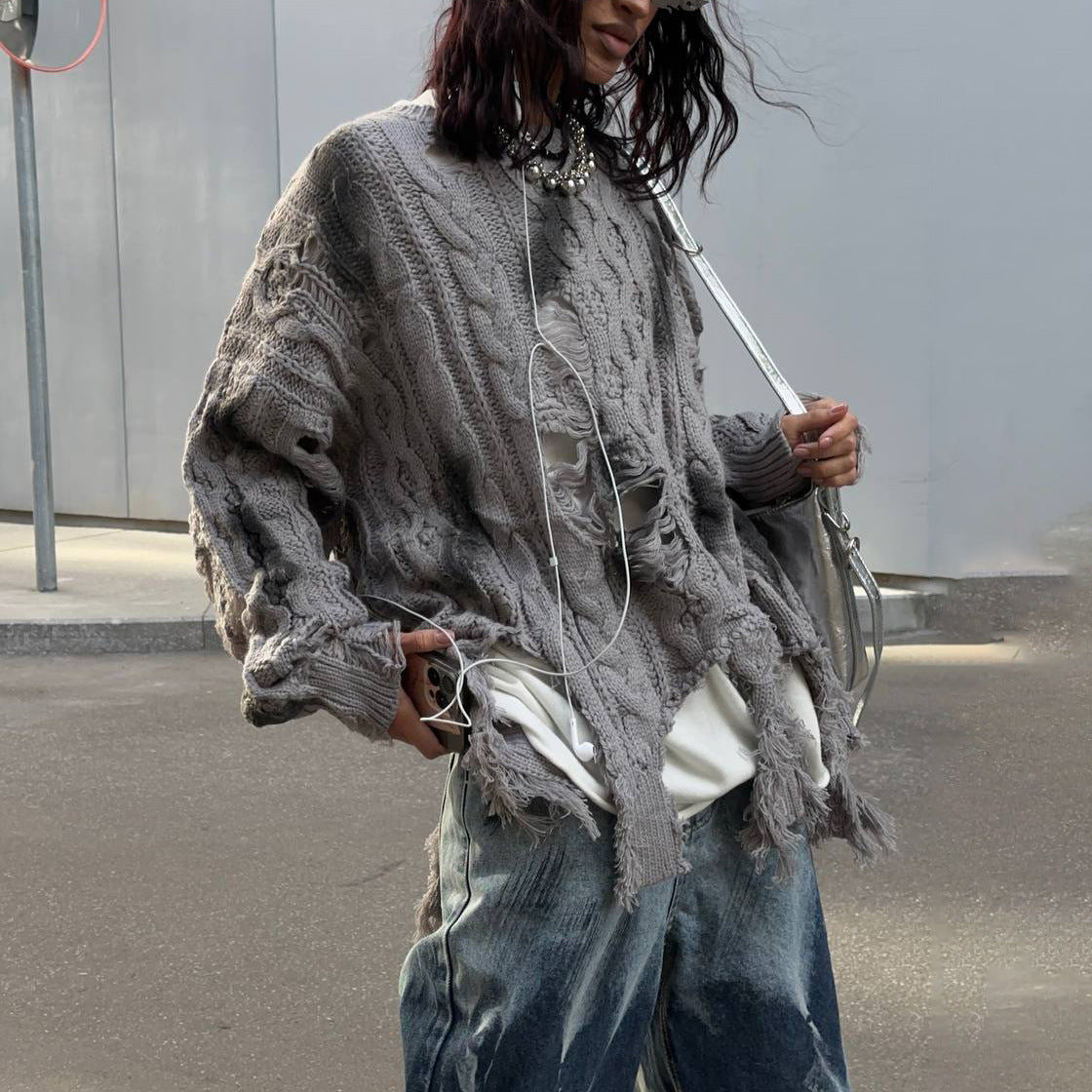 Street style hollow sweater