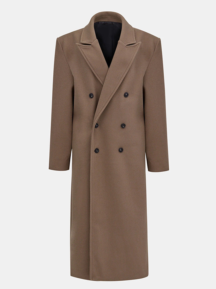 Long woolen coat coat