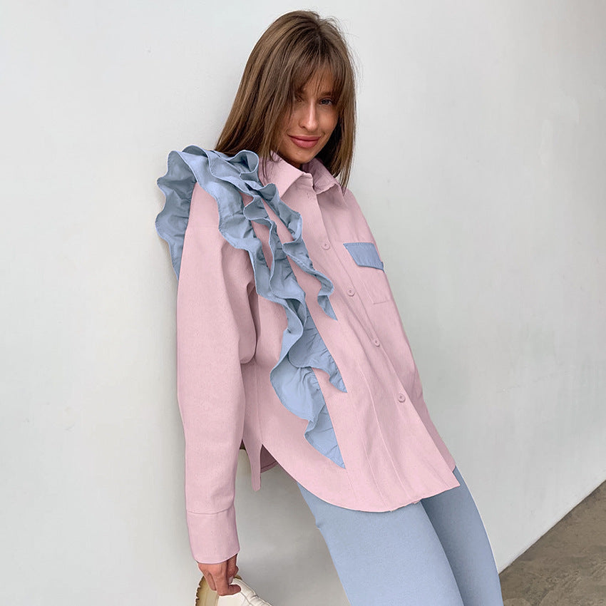 Shirt asymmetrical top