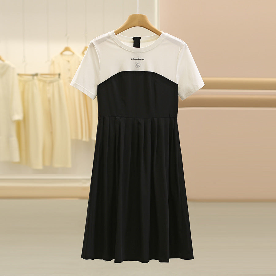Color-blocked lightweight dress