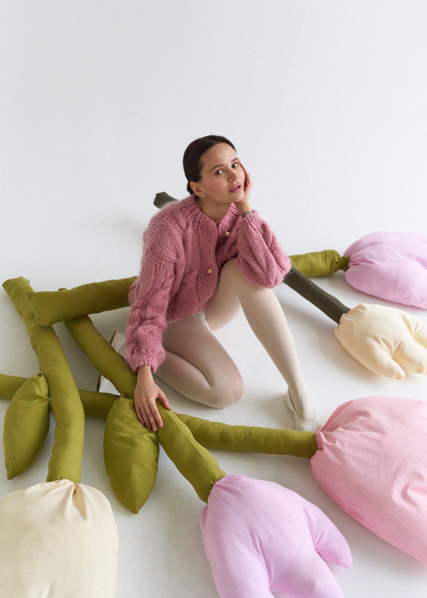 Solid gold buttoned sweater cardigan