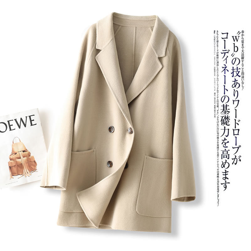 Wool double-sided loose coat