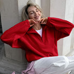 French simple lazy style sports sweatshirt