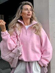 French simple lazy style sports sweatshirt