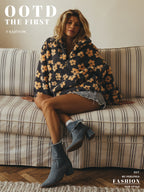 Fashion sweater warm fleece flower woman