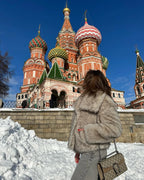 New trendy European and American style fur coat, fox fur coat