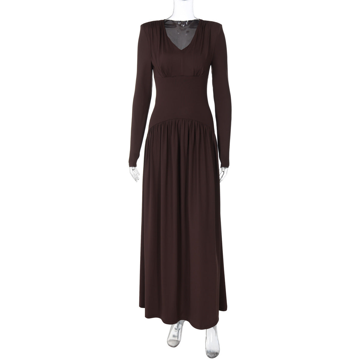 New fashion temperament slim waist long-sleeved dress