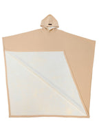 Punk loose hooded button-up woolen loose cape top