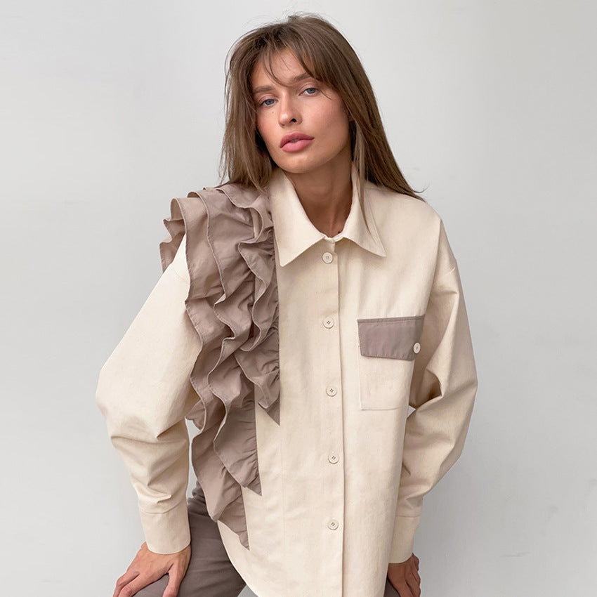 Shirt asymmetrical top