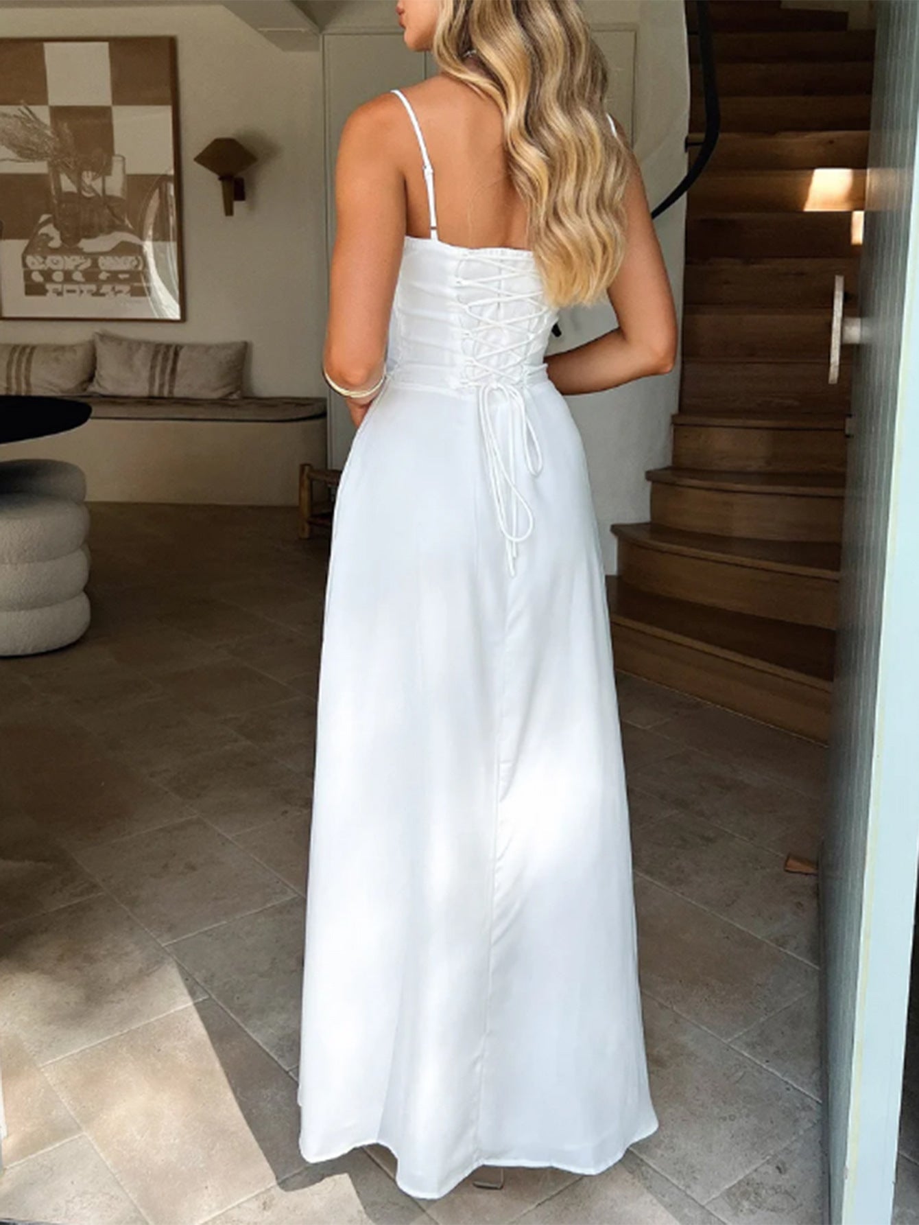 Elegant slip A-line dress