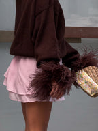 Splicing cardigan sweater