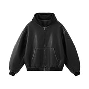 New product old patchwork hooded jacket man