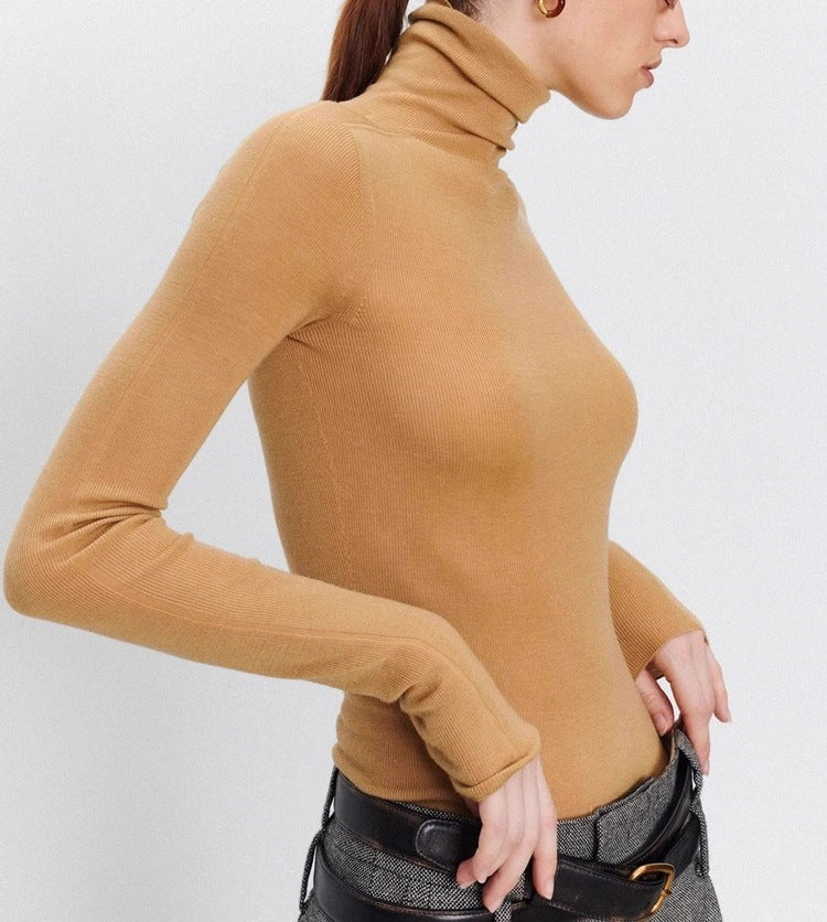 Knitted bottomed shirt top