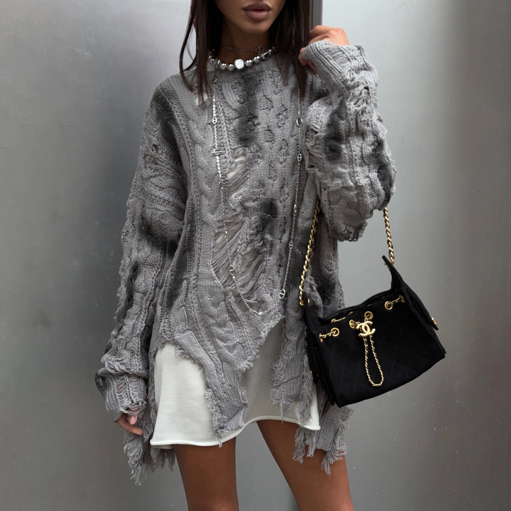 Street style hollow sweater