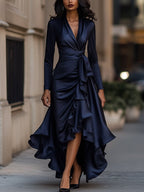 Autumn new v-neck waist load