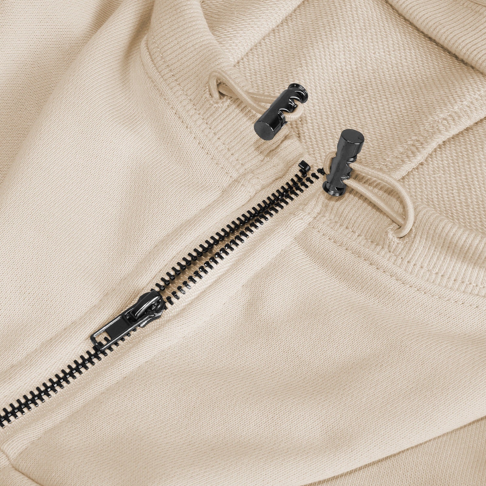 Hoodie Zipper Drawstring Long Sleeve Top