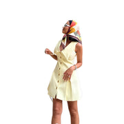 Sleeveless lapel dress