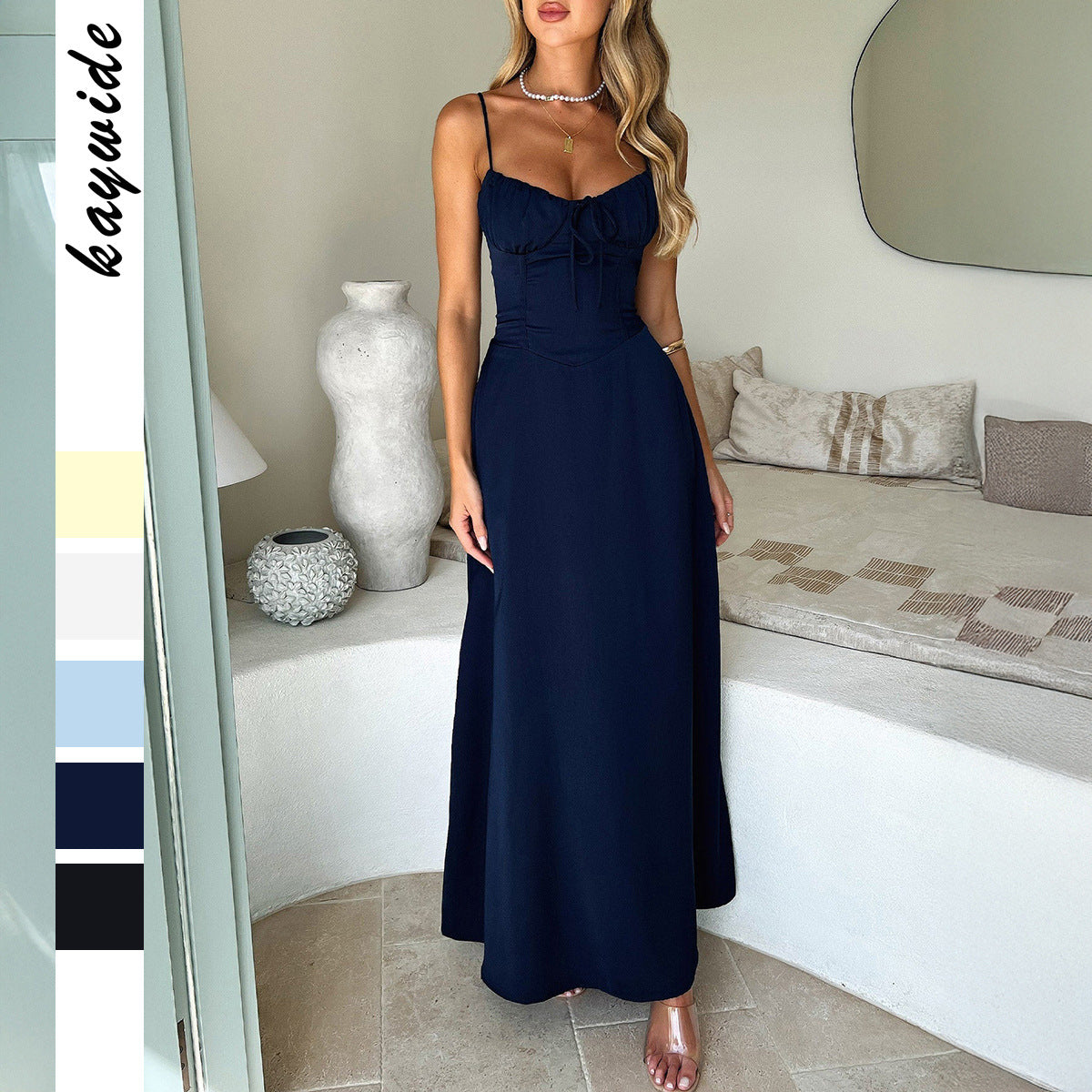 Elegant slip A-line dress