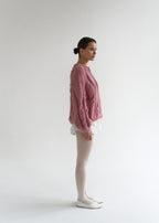 Solid gold buttoned sweater cardigan