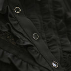 Solid color fungus edge slim dress