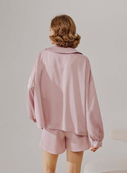 NAP Oversized Collar Striped Shirt