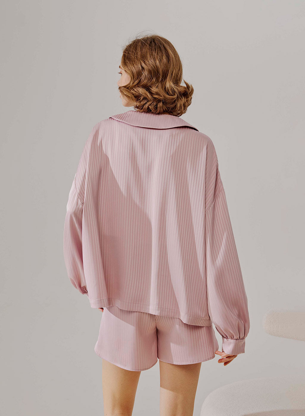 NAP Oversized Collar Striped Shirt