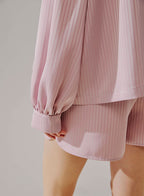 NAP Oversized Collar Striped Shirt