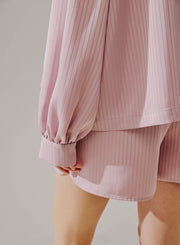 NAP Oversized Collar Striped Shirt