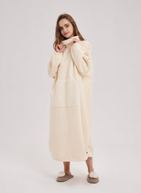 Oversized Fleece Knit Dress