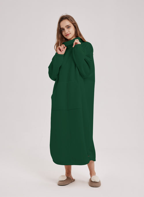 Oversized Fleece Knit Dress