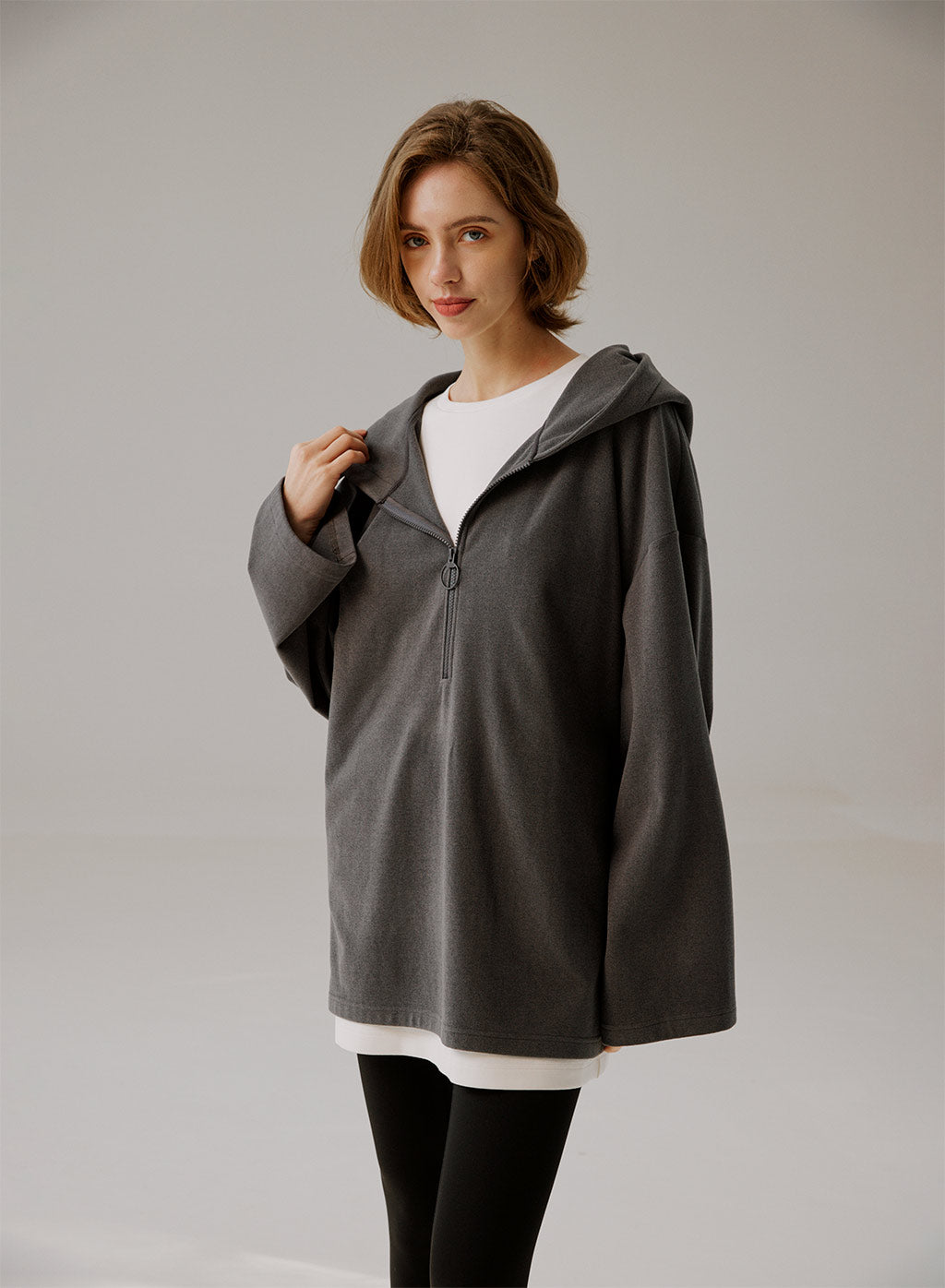 Oversized Half-Zip Hoodie