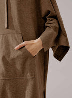 Oversized Hooded Cotton Dress