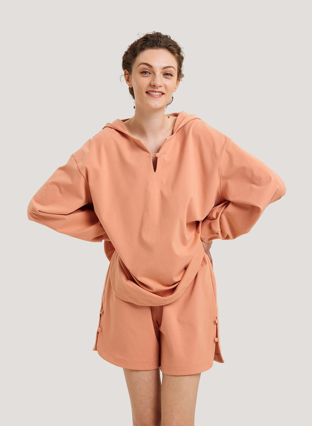 Oversized Split Hem Hoodie