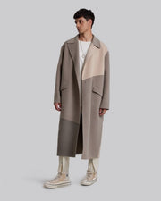 Paneled Cashmere Coat