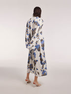 Printed Floral Pleated Maxi Dress