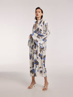 Printed Floral Pleated Maxi Dress