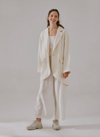 Relaxed One-Button Blazer