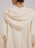 Relaxed Zip Cotton Hoodie